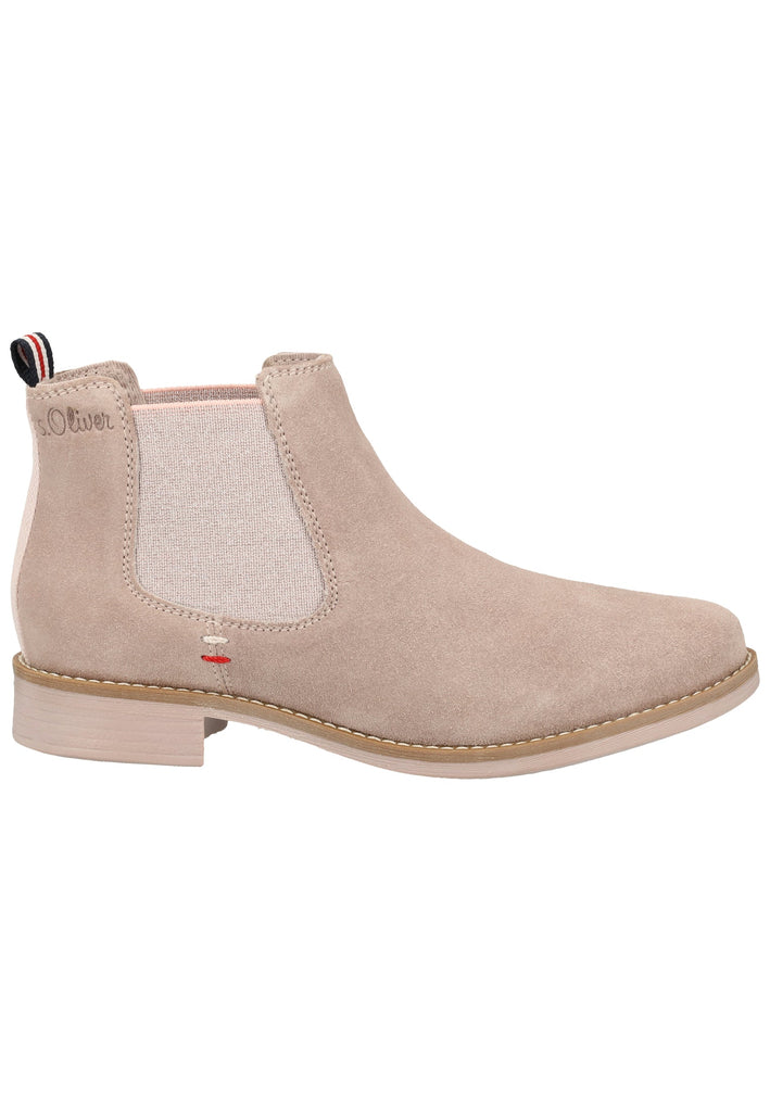 s.Oliver Stiefelette Veloursleder/Textil Hellrosa - surf4shoes