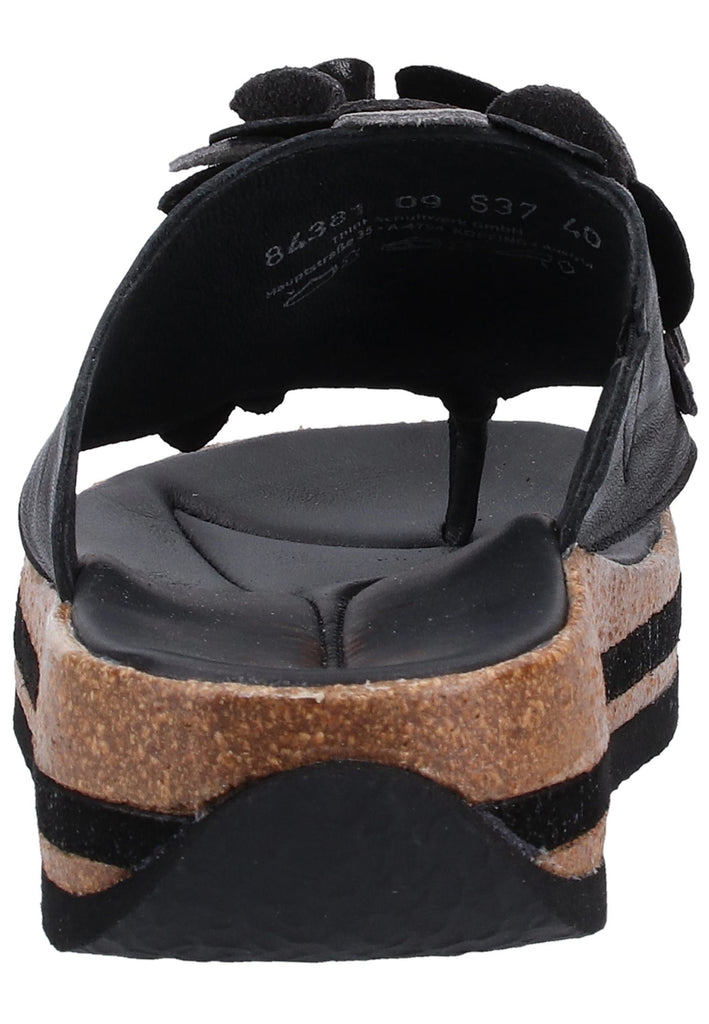 Think! Zehensteg Leder Schwarz - surf4shoes
