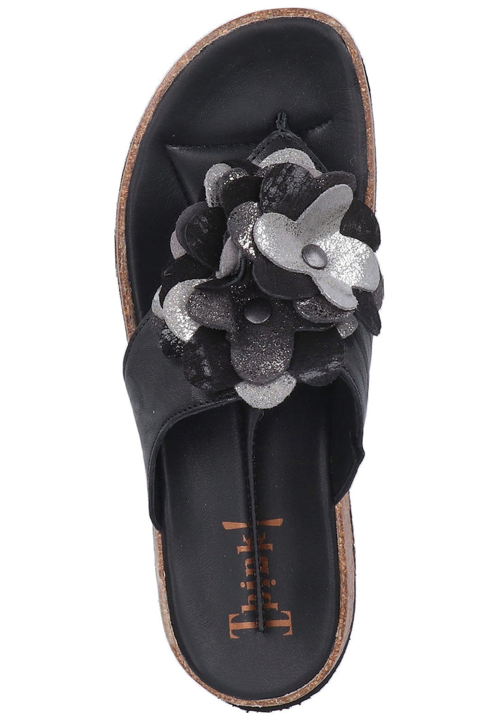 Think! Zehensteg Leder Schwarz - surf4shoes