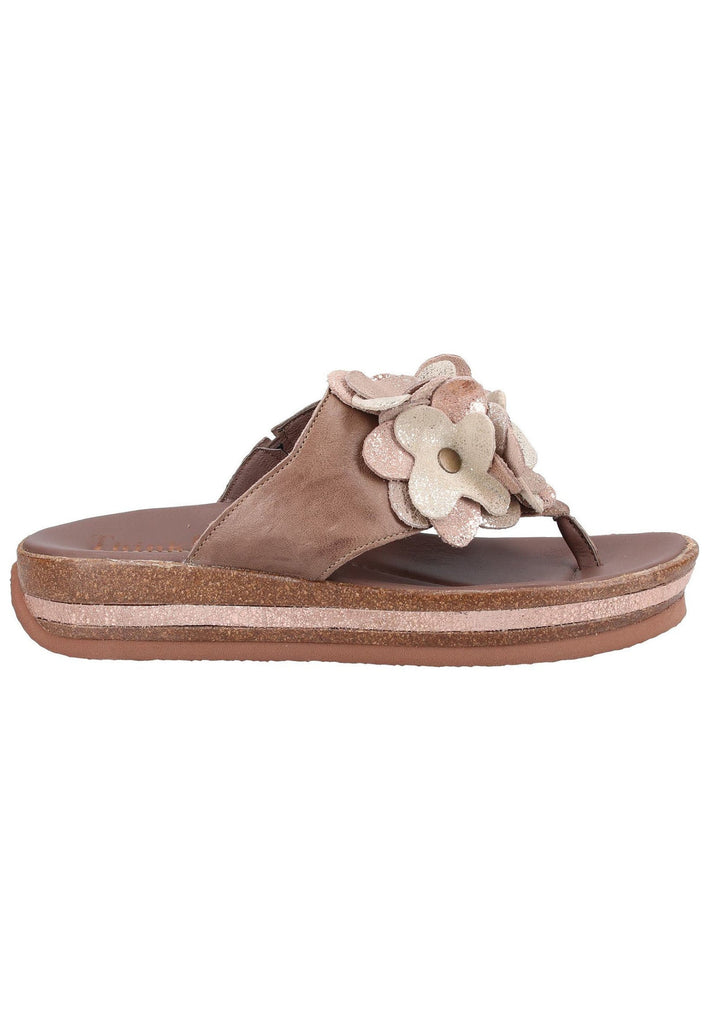 Think! Zehensteg Leder Taupe - surf4shoes