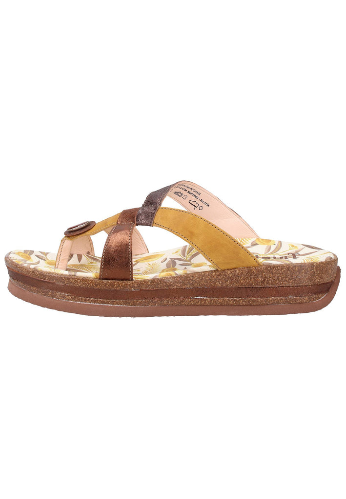 Think! Pantoletten Leder Gelb - surf4shoes