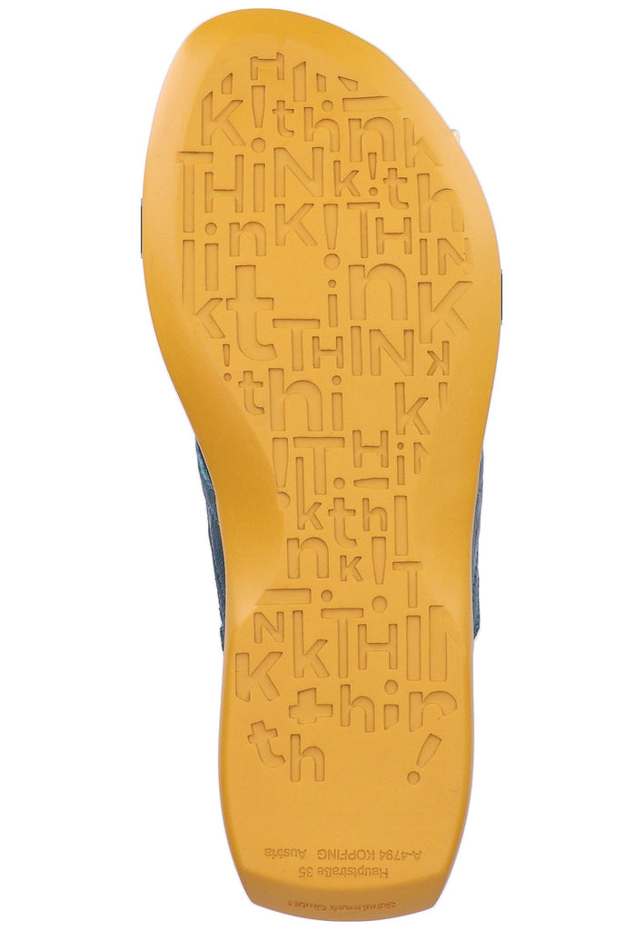 Think! Zehensteg Leder Blau - surf4shoes