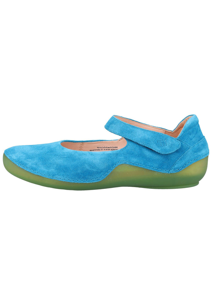 Think! Sandalen Veloursleder Blau - surf4shoes