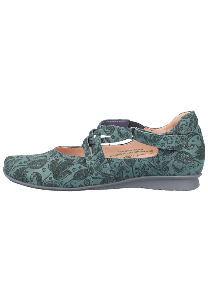 Think! Ballerinas Leder Blau - surf4shoes