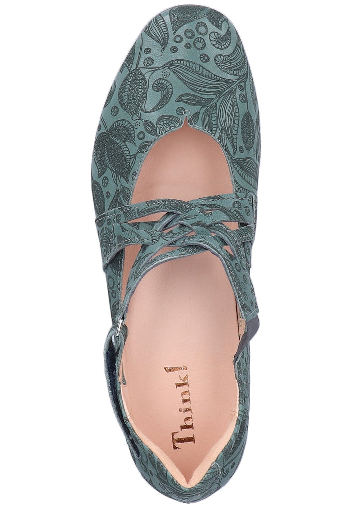 Think! Ballerinas Leder Blau - surf4shoes