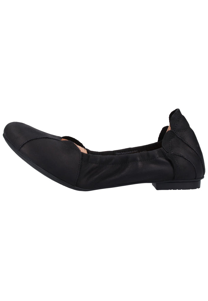 Think! Ballerinas Nubukleder Schwarz - surf4shoes