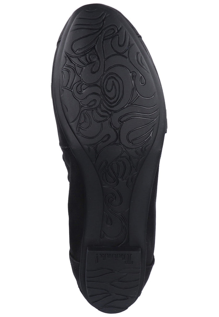 Think! Ballerinas Nubukleder Schwarz - surf4shoes