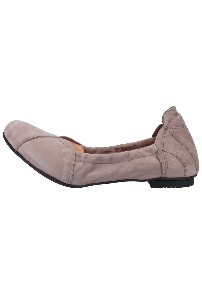 Think! Ballerinas Nubukleder Grau - surf4shoes