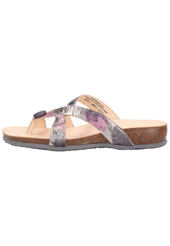 Think! Pantoletten Leder Pink - surf4shoes