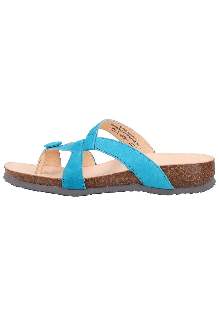 Think! Pantoletten Leder Blau - surf4shoes
