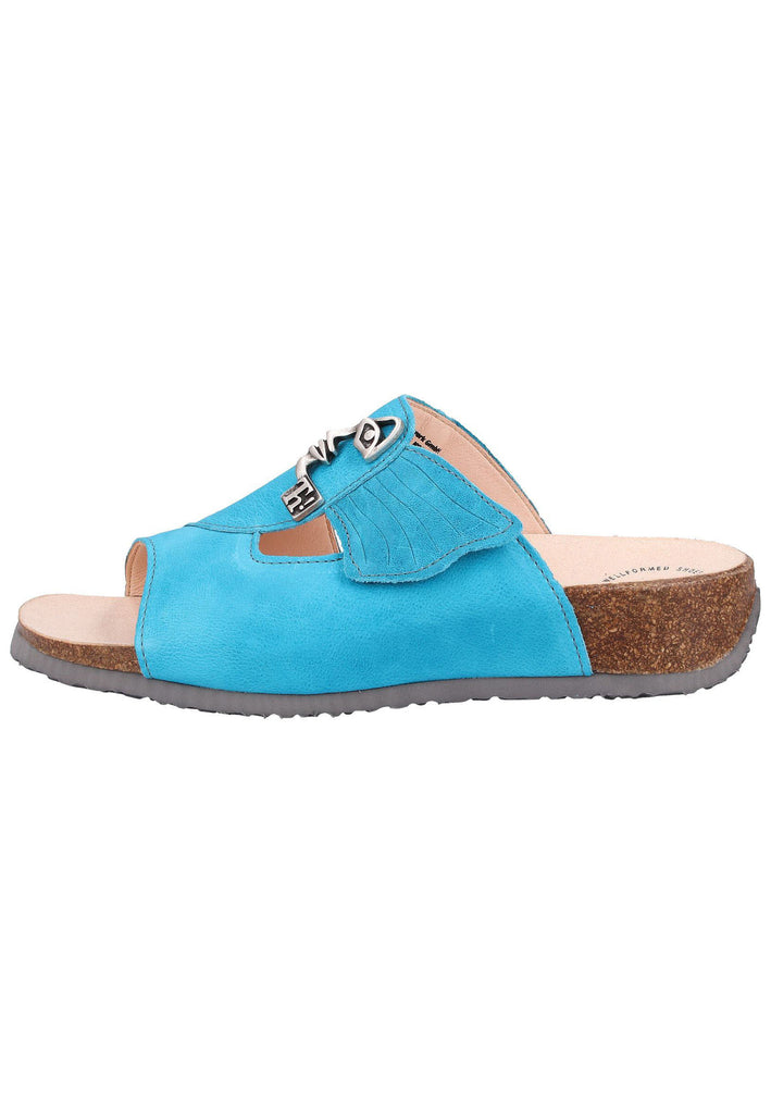 Think! Pantoletten Leder Blau - surf4shoes