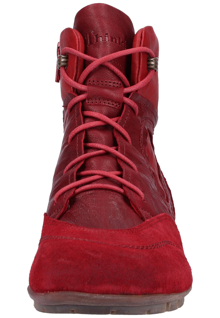 Think! Stiefelette Veloursleder Cherry - surf4shoes