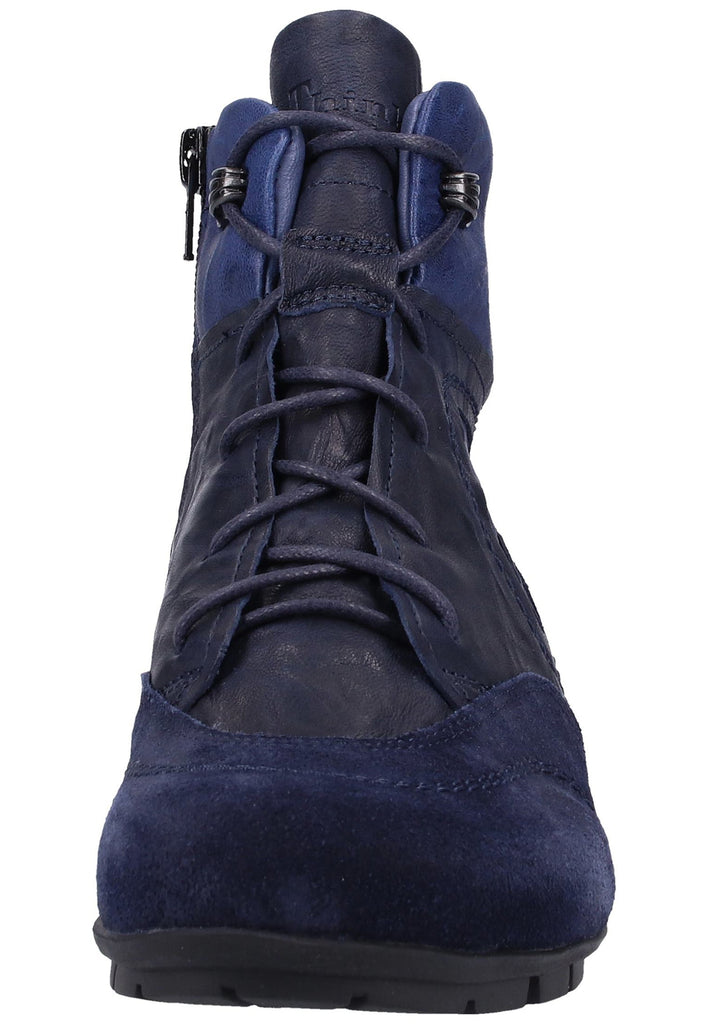 Think! Stiefelette Veloursleder Dunkelblau - surf4shoes