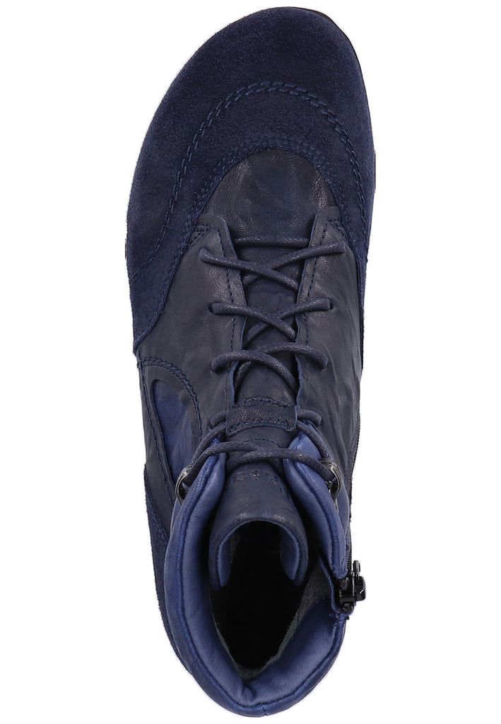 Think! Stiefelette Veloursleder Dunkelblau - surf4shoes