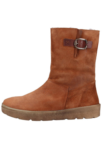 Think! Stiefel Veloursleder Cognac - surf4shoes