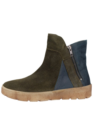 Think! Stiefelette Veloursleder Grün - surf4shoes