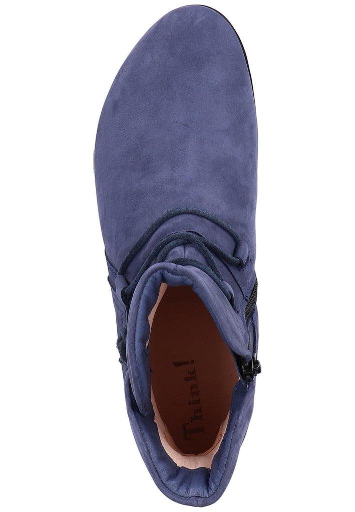 Think! Stiefelette Nubukleder Dunkelblau - surf4shoes