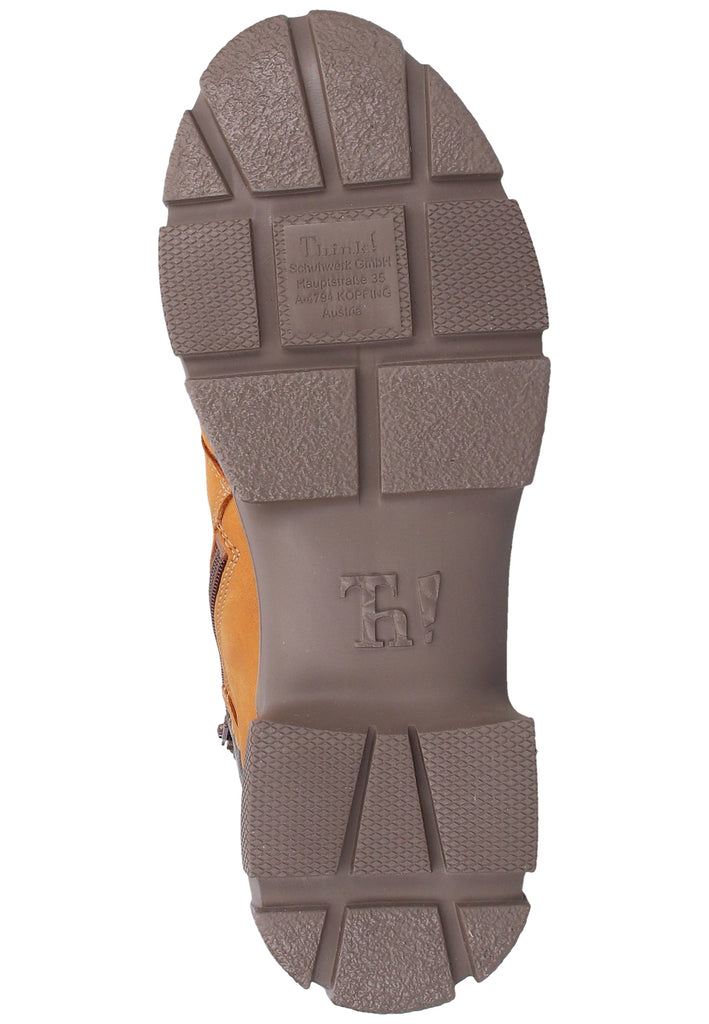 Think! Stiefelette Nubukleder Senf - surf4shoes