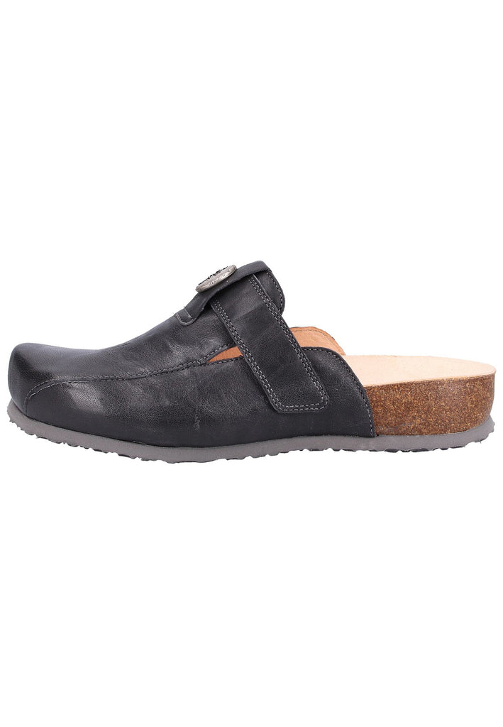 Think! Pantoletten Leder Schwarz - surf4shoes