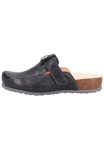 Think! Pantoletten Leder Schwarz - surf4shoes