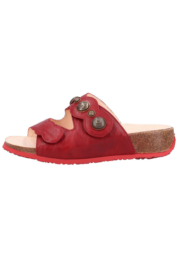 Think! Pantoletten Leder Cherry - surf4shoes