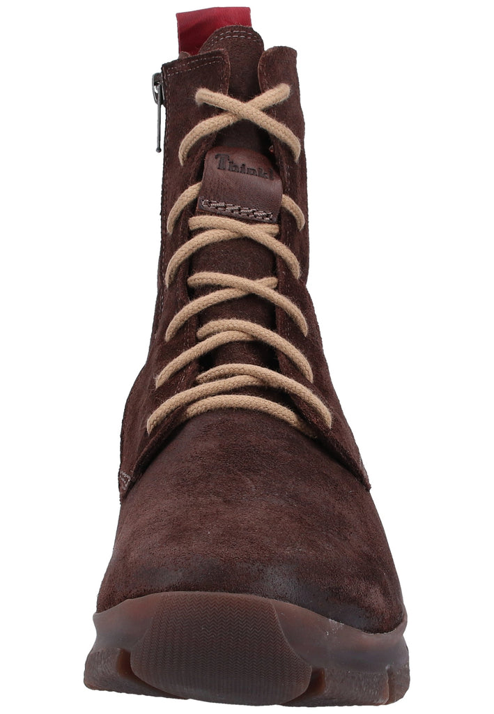 Think! Stiefelette Veloursleder Espresso - surf4shoes