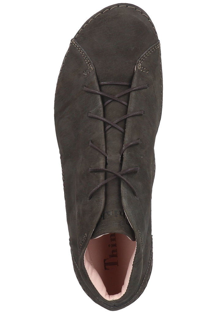 Think! Halbschuhe Leder Oliv - surf4shoes