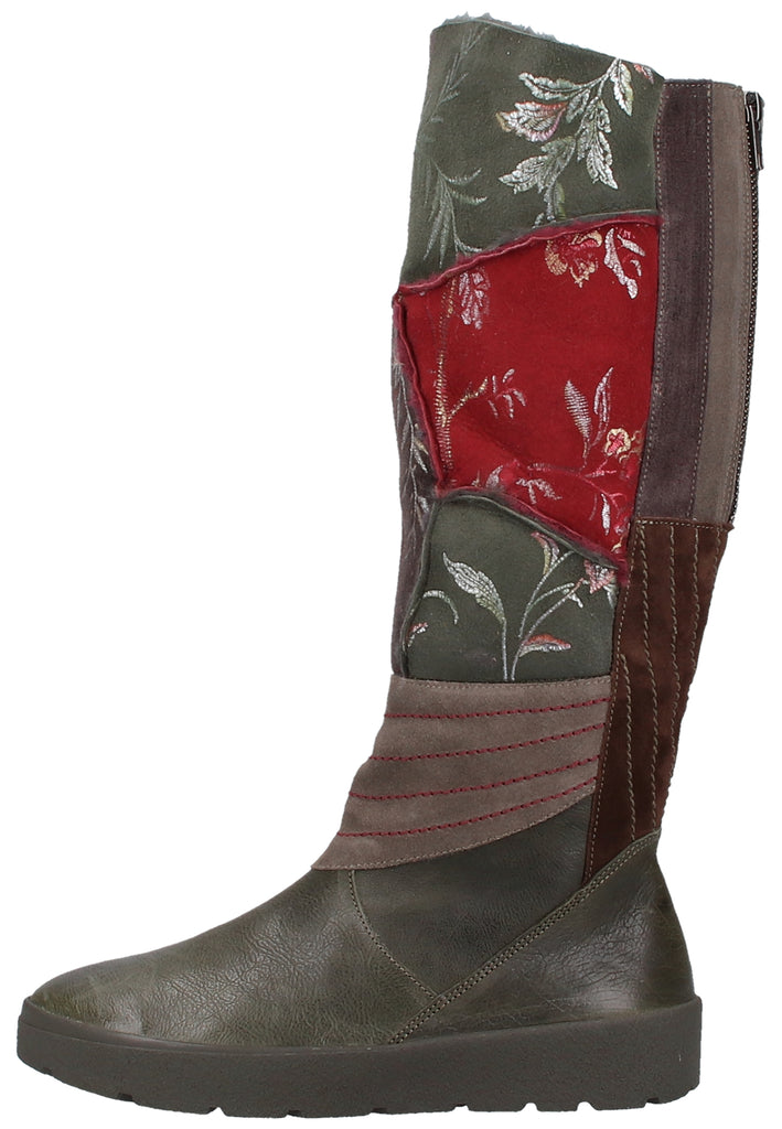 Think! Stiefel Leder Grün Warmfutter - surf4shoes