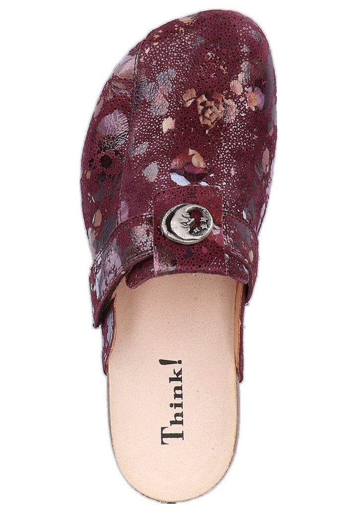 Think! Clogs Leder Chianti - surf4shoes
