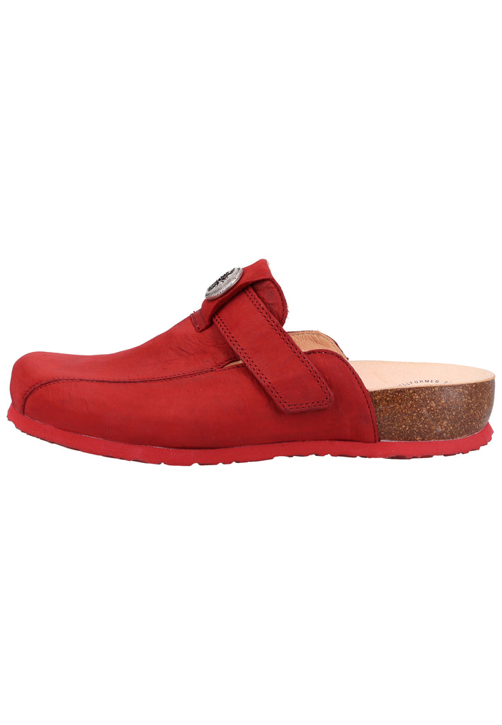 Think! Clogs Leder Rot - surf4shoes