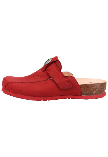 Think! Clogs Leder Rot - surf4shoes