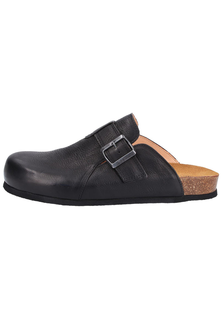 Think! Clogs Leder Schwarz - surf4shoes