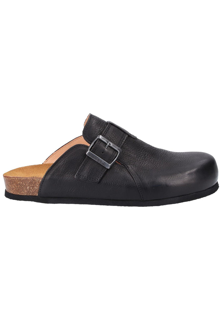 Think! Clogs Leder Schwarz - surf4shoes