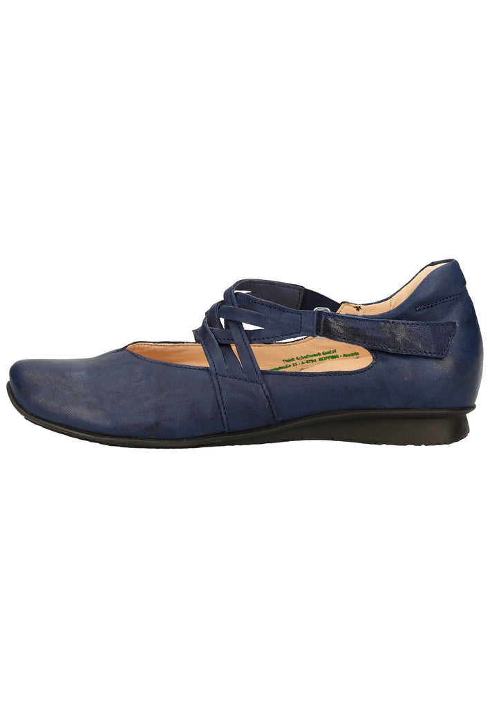 Think! Ballerinas Leder Blau - surf4shoes
