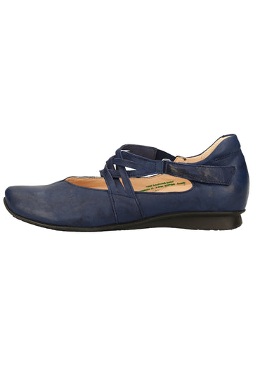 Think! Ballerinas Leder Blau - surf4shoes
