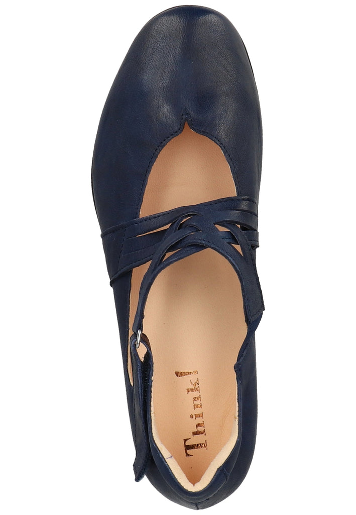 Think! Ballerinas Leder Blau - surf4shoes