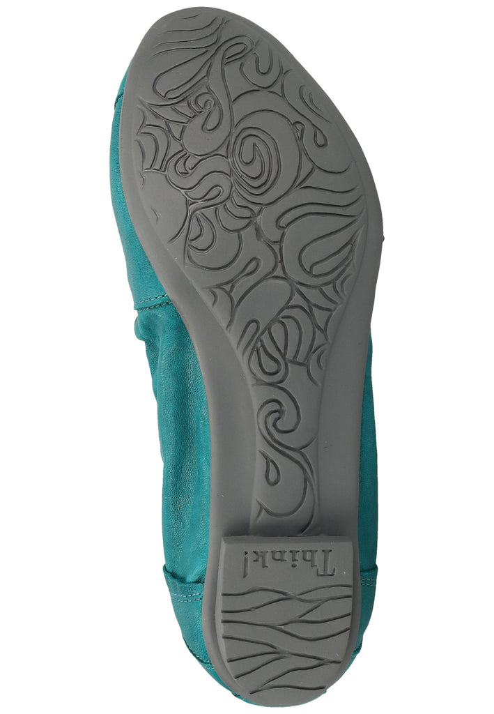 Think! Ballerinas Leder Türkis - surf4shoes
