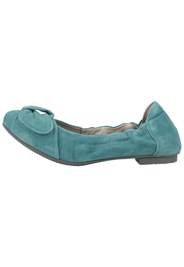 Think! Ballerinas Nubukleder Blau - surf4shoes