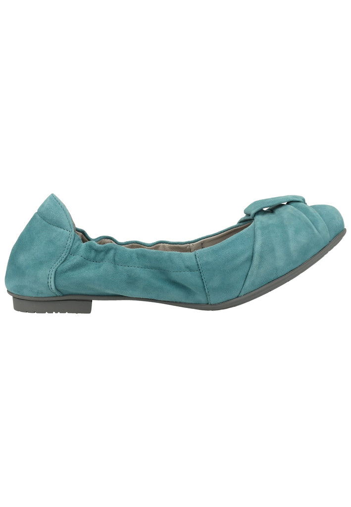 Think! Ballerinas Nubukleder Blau - surf4shoes