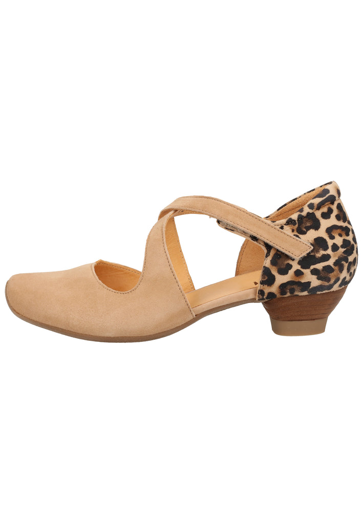 Think! Pumps Nubukleder Beige - surf4shoes