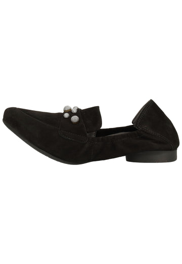 Think! Slipper Nubukleder Schwarz - surf4shoes
