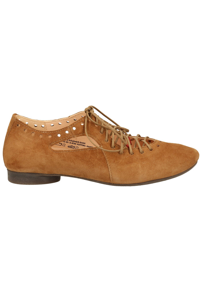 Think! Halbschuhe Leder Cognac - surf4shoes