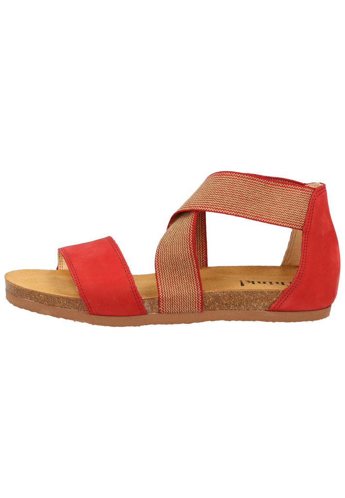 Think! Sandalen Nubukleder Rot - surf4shoes