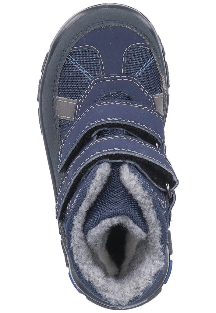 Ricosta Stiefel Lederimitat/Textil Blau/Schwarz Warmfutter - surf4shoes