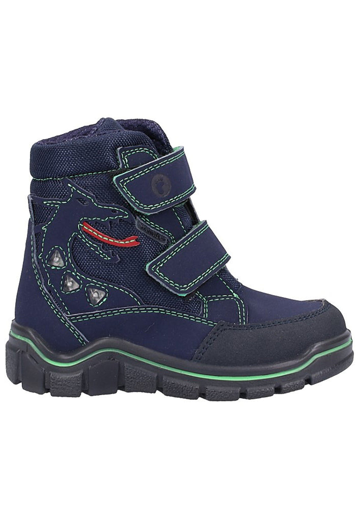 Ricosta Stiefel Lederimitat/Textil Blau Warmfutter - surf4shoes
