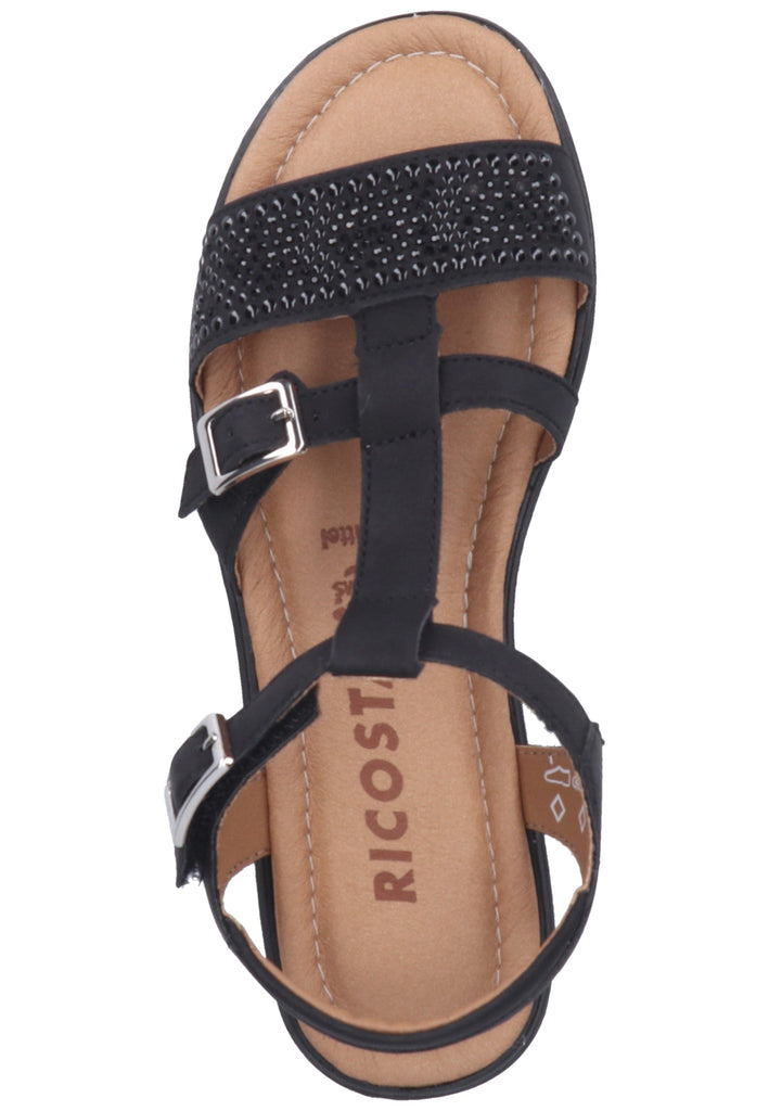 Ricosta Sandalen Leder Schwarz - surf4shoes
