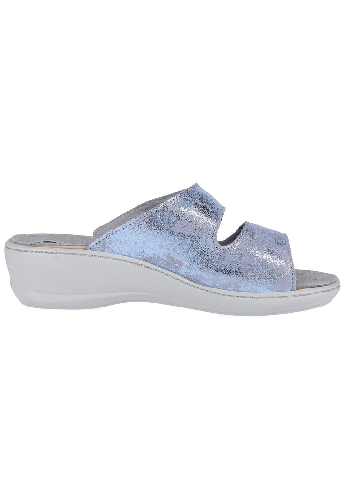 Rohde Pantoletten Veloursleder Blau - surf4shoes