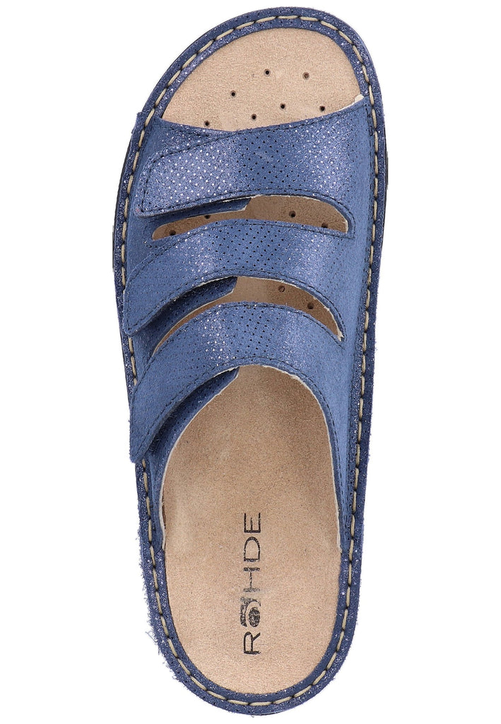 Rohde Pantoletten Veloursleder Ozean - surf4shoes