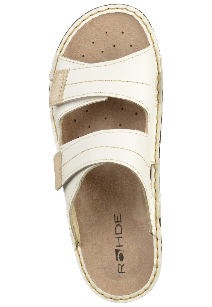 Rohde Pantoletten Nappaleder Weiß - surf4shoes