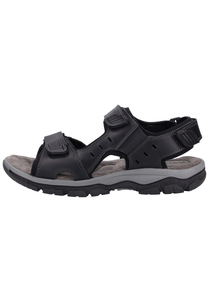 Rohde Sandalen Nubukleder Schwarz - surf4shoes